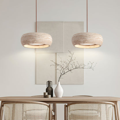 Skulpturale LED Pendelleuchte Im Ringdesign
