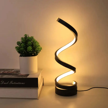 Moderne Spiral-LED-Tischlampe