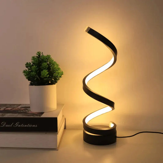 Moderne Spiral-LED-Tischlampe