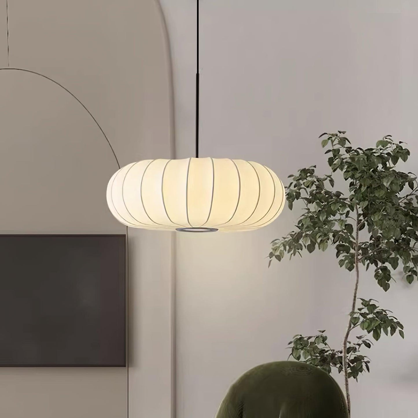 Hängende Pendelleuchte im Japandi-Stil
