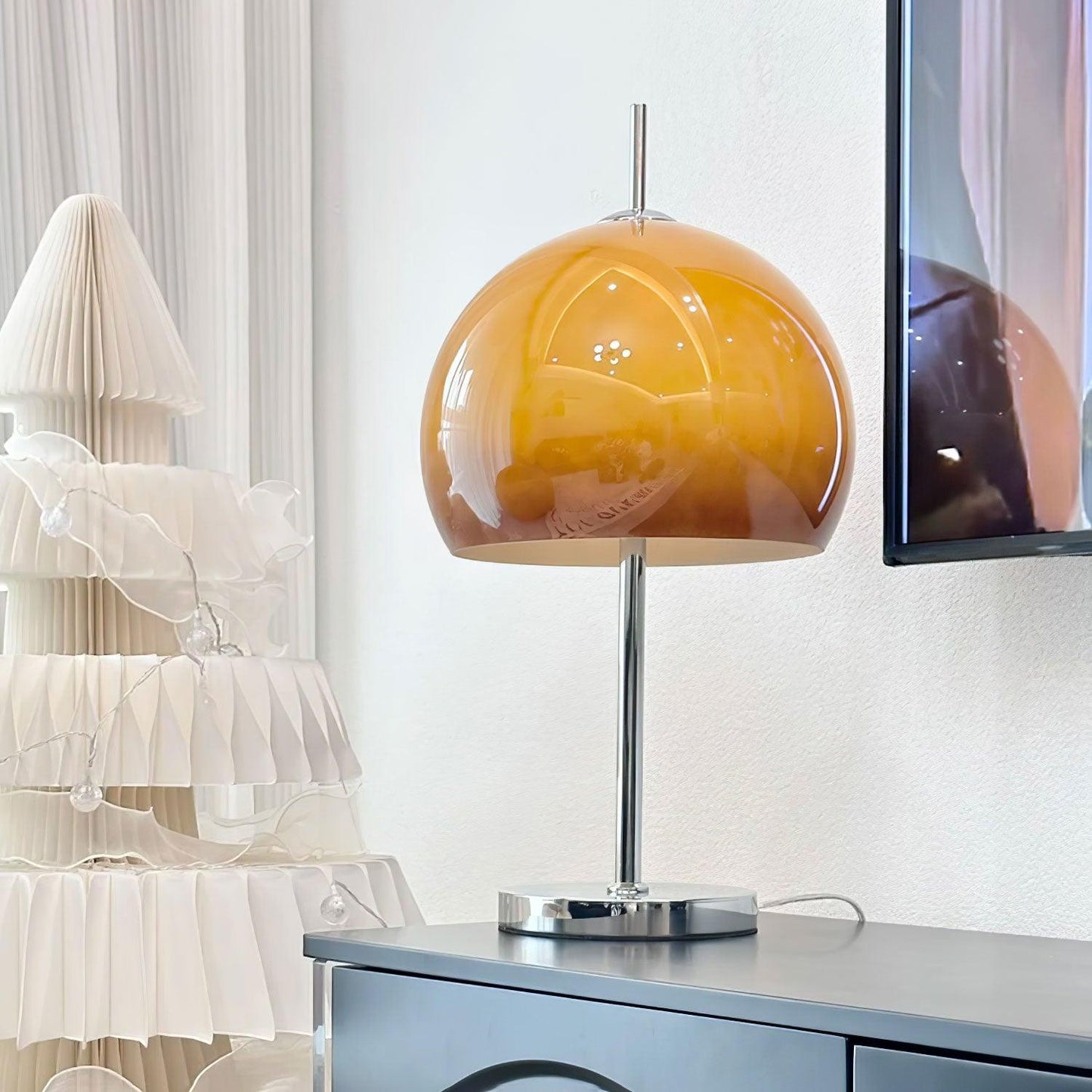 Pilz-Tischlampe im Vintage-Stil