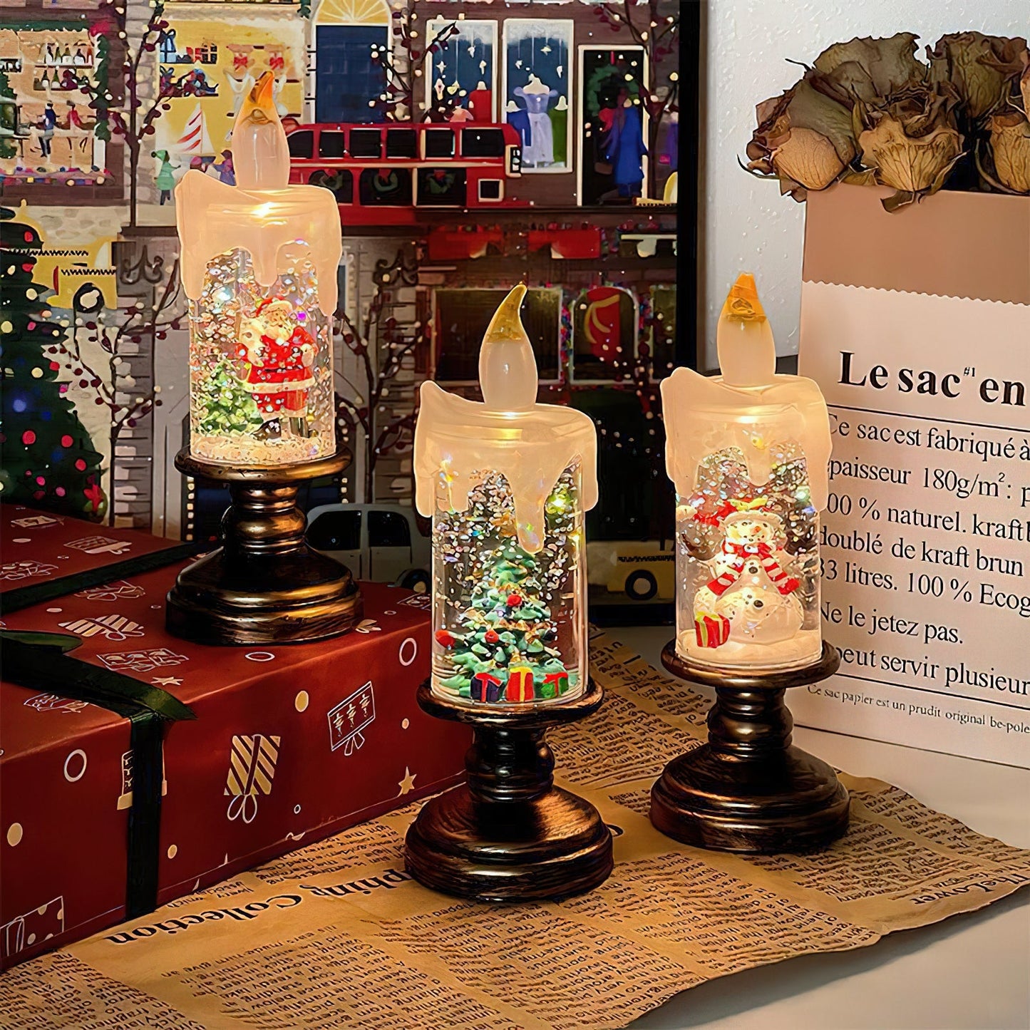 Tragbare LED-Weihnachtskerze