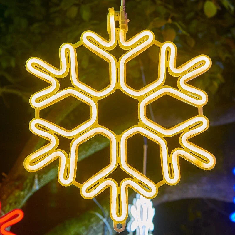 SchneeLicht: Wasserdichte LED-Leuchte mit Schneeflocken-Effekt für festliche Beleuchtung