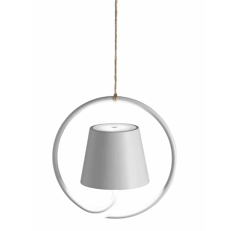 HohlerBogen: Eine minimalistische Tischlampe mit einer offenen, bogenförmigen Silhouette
