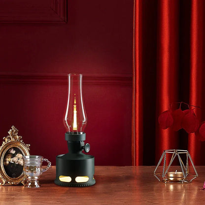 LaternenLeuchten: Vintage-inspirierte LED-Laterne mit warmem, flackerndem Licht