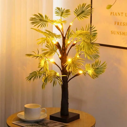 PalmenGlanz: Strahlende LED-Lichter in Palmenblatt-Optik