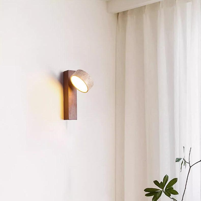 Minimalistische Wandleuchte in Cremeweiß