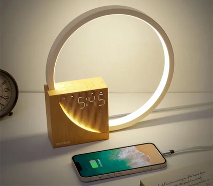 Intelligente Berühren Nachttischlampe Mit Wecker Und Einstellbarem LED Licht