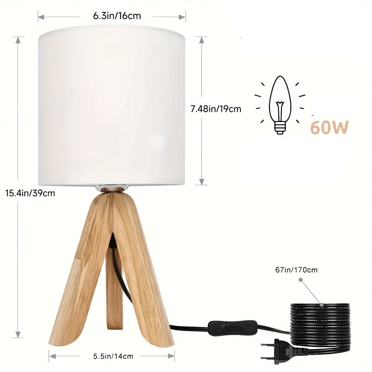 Minimalistische Dreibein-Tischlampe