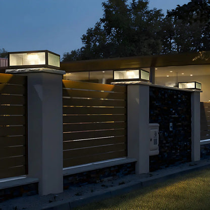 Moderne Rechteckige LED-Solar-Außenleuchte
