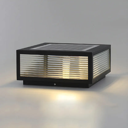 Moderne Rechteckige LED-Solar-Außenleuchte