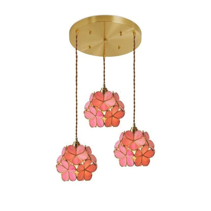 Petal-Glühe: Elegante Pendelleuchte mit blütenförmigen Glaselementen