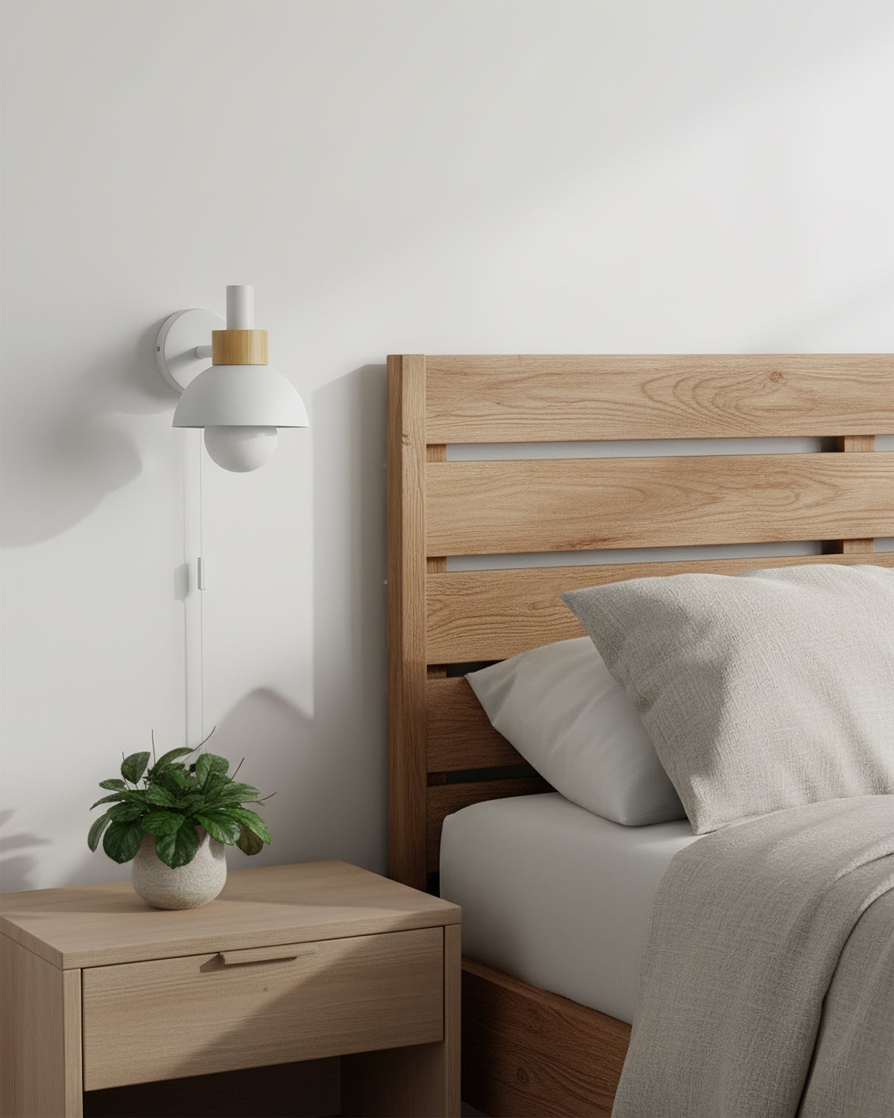 Verstellbare Wandleuchte mit Stecker