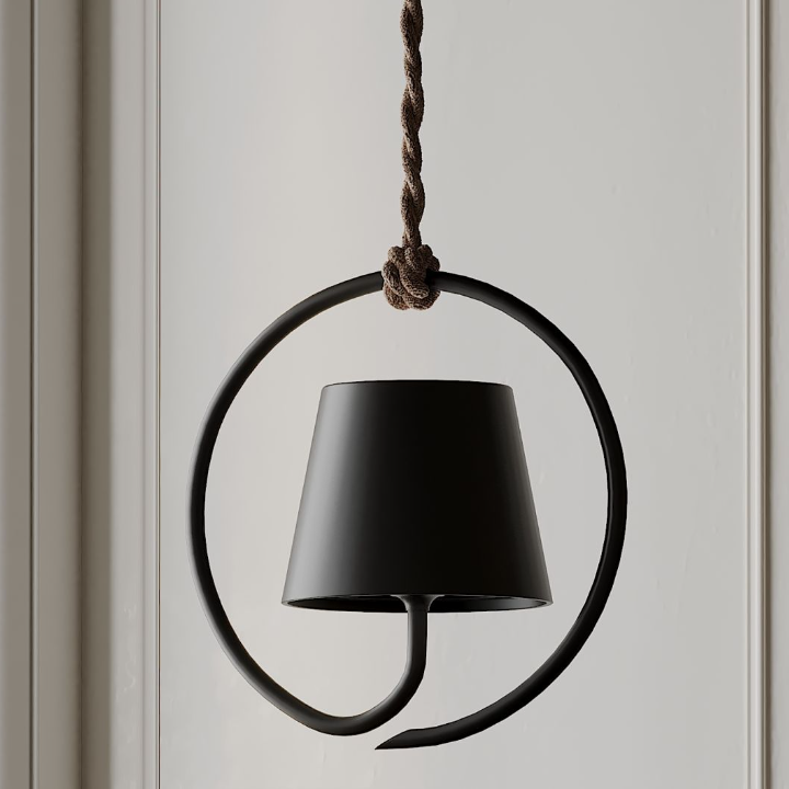 HohlerBogen: Eine minimalistische Tischlampe mit einer offenen, bogenförmigen Silhouette