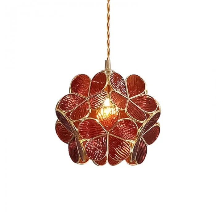 Hängende Pendelleuchten im Vintage-Blumenstil