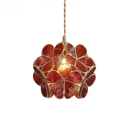 Hängende Pendelleuchten im Vintage-Blumenstil
