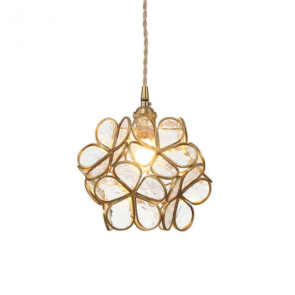 Hängende Pendelleuchten im Vintage-Blumenstil