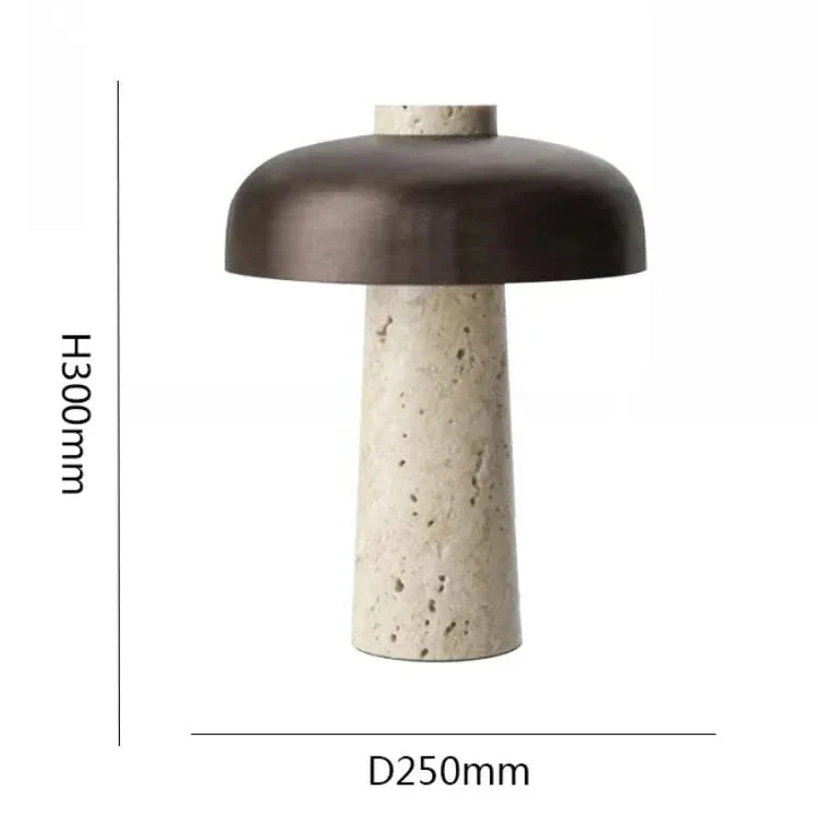 TerraLicht:  Natürliche Tischlampe Aus Travertinstein