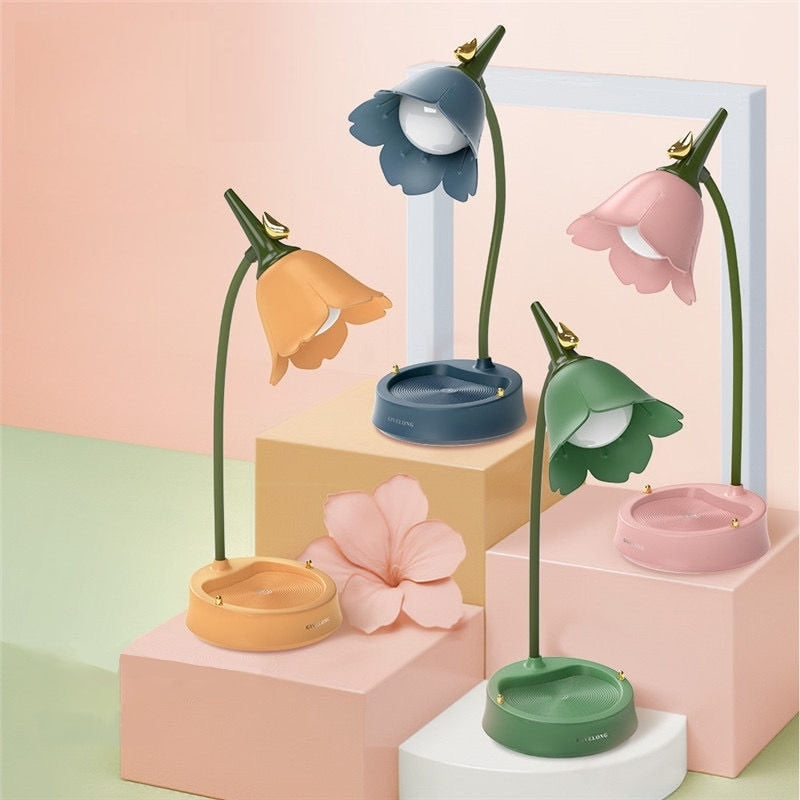 Tragbares Von Blumen Inspiriertes Nachtlicht