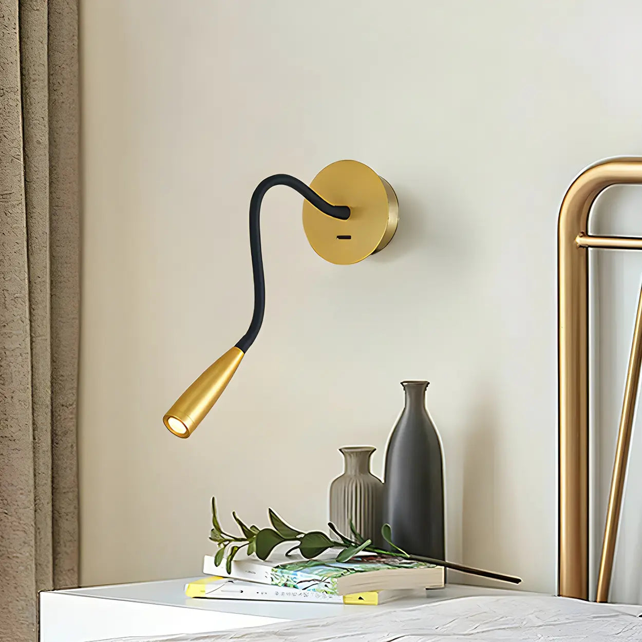 Moderne Flexibel Schwanenhals-LED-Wandleuchte