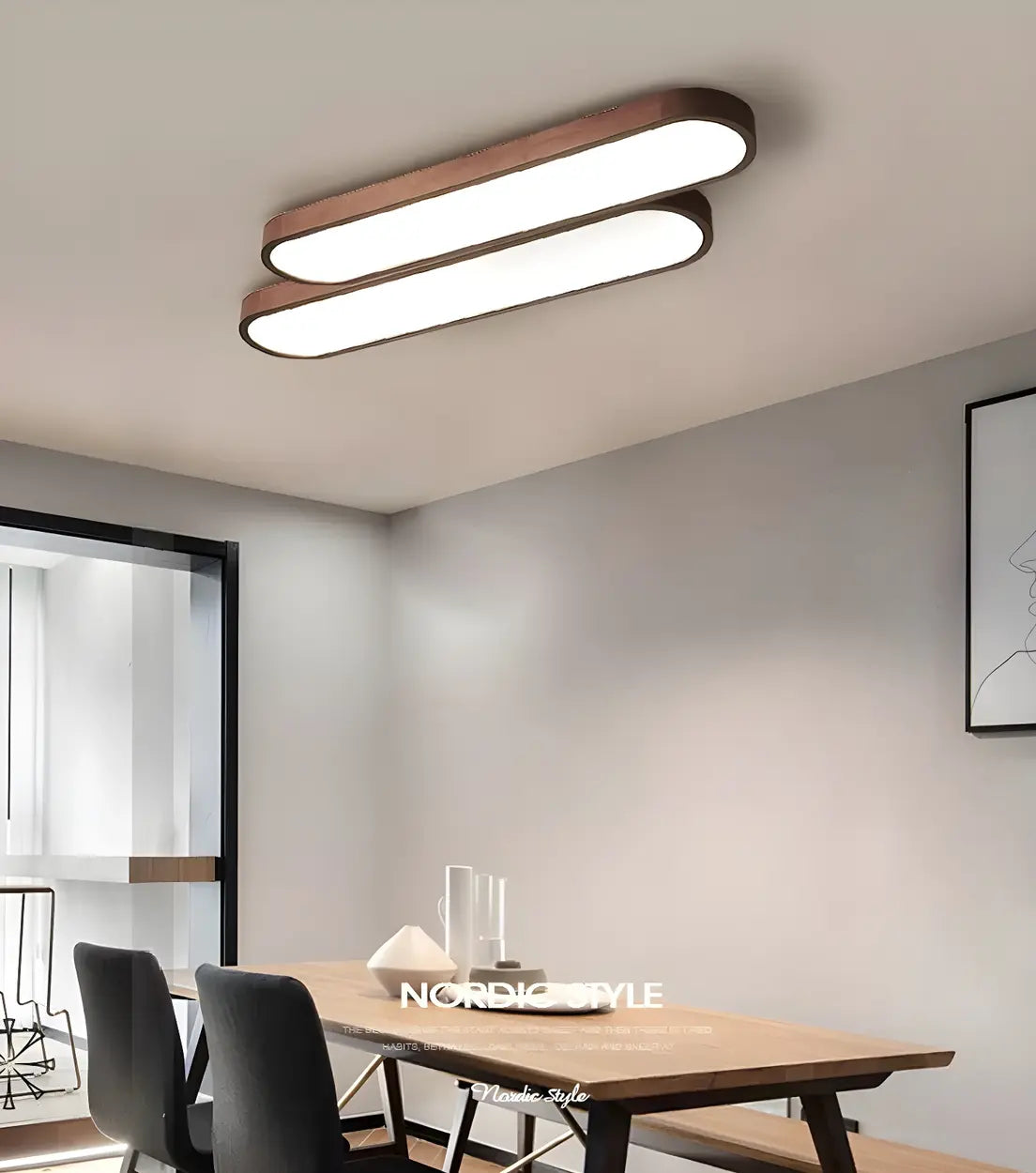 Moderne lineare LED-Deckenleuchte