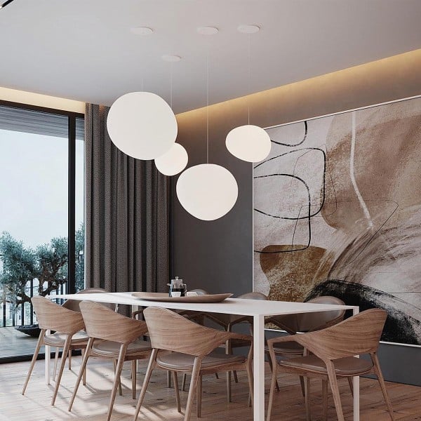Moderne Weiße Minimalistische Pendelleuchten
