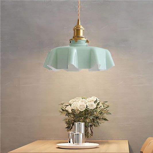 Retro-Pendelleuchten mit Blumenmuster
