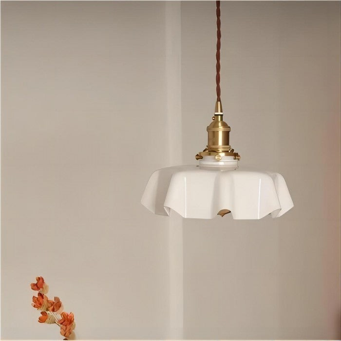 Retro-Pendelleuchten mit Blumenmuster