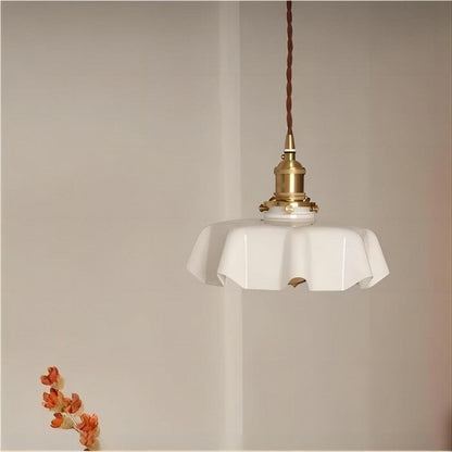 Retro-Pendelleuchten mit Blumenmuster