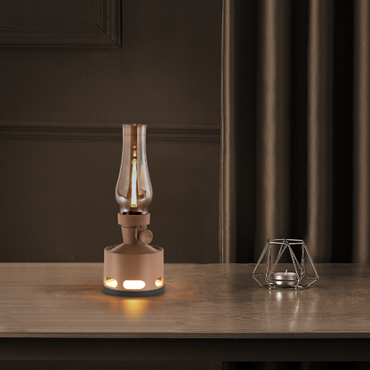 LaternenLeuchten: Vintage-inspirierte LED-Laterne mit warmem, flackerndem Licht