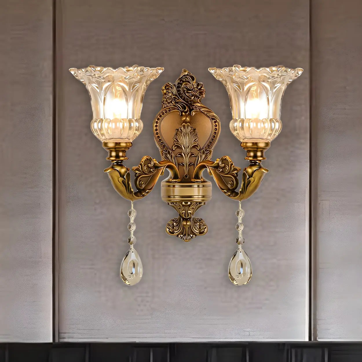 Weinlese-LED-Wandleuchte im traditionellen Stil