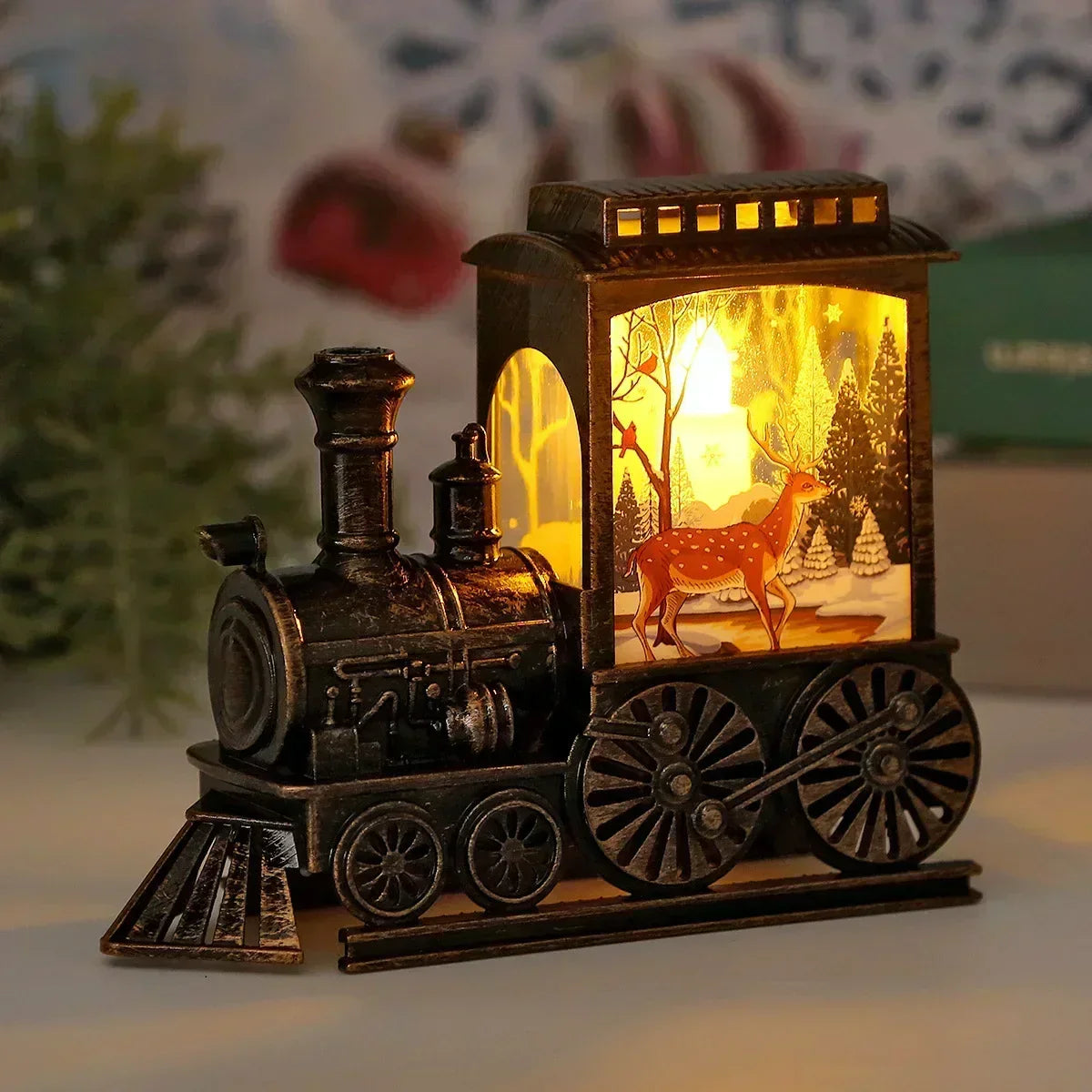 Vintage Weihnachts Zug Laterne