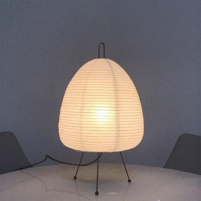 HikariReichsapfel: Reispapier-Tischlampe mit Sanftem, Warmem Schein